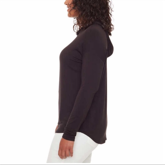 S.C. & CO Ladies Top with Hood, Black - Picture 2 of 7
